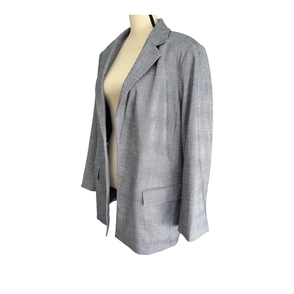 Calvin Klein Blazer Women's Plus Size 20W Gray Open Front - Picture 3 of 4